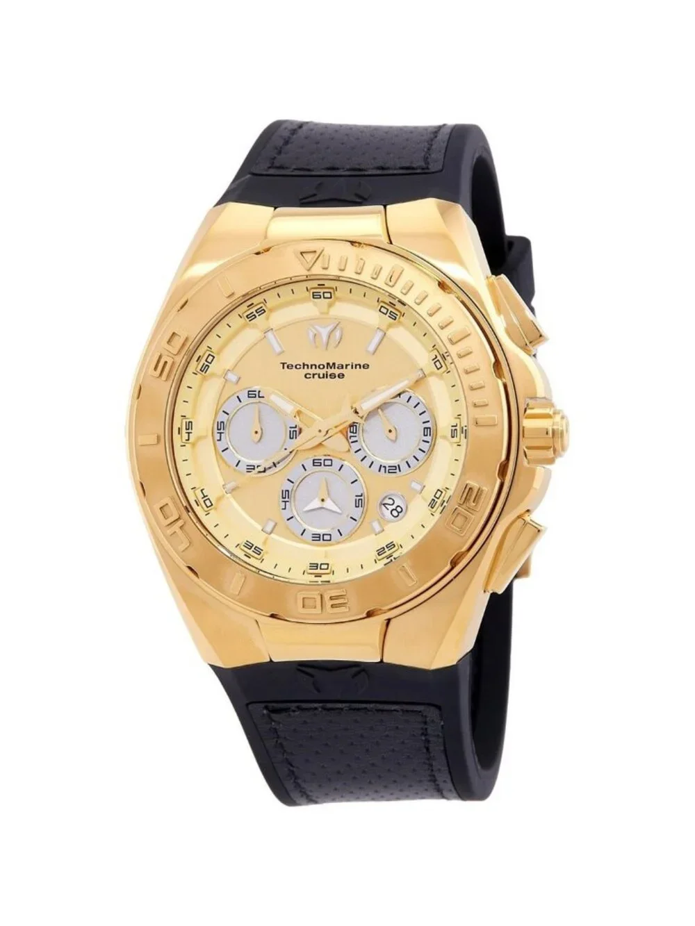 NWT Technomarine Cruise Chronograph Quartz Gold And Silver Dial Watch